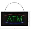 Alpine Industries 19" x 10" LED Rectangular Blue and Green ATM Sign with Two Display Modes, PK2 ALP497-12-2pk